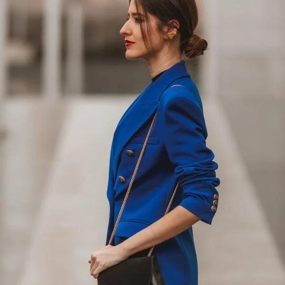 ZARA DOUBLE BREASTED BLAZER BALMAIN STYLE - Picture 6 of 13